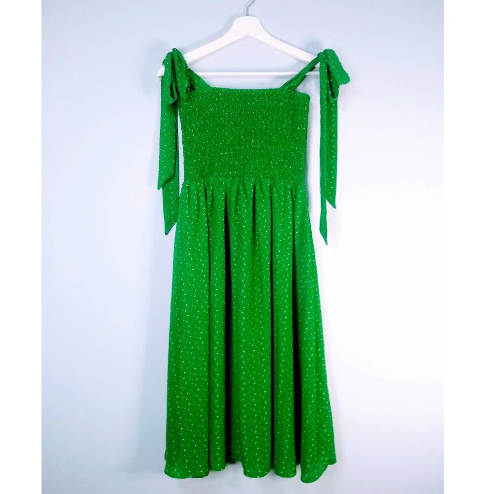 LULUS Day in the Sun Green Print Smocked Midi Dress - Picture 4 of 12
